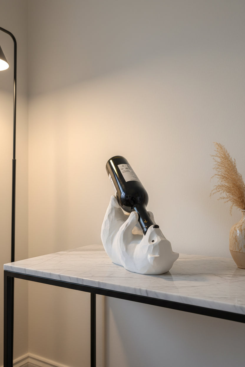 Porta Vino Orso – Decorazione Artigianale Made in Italy