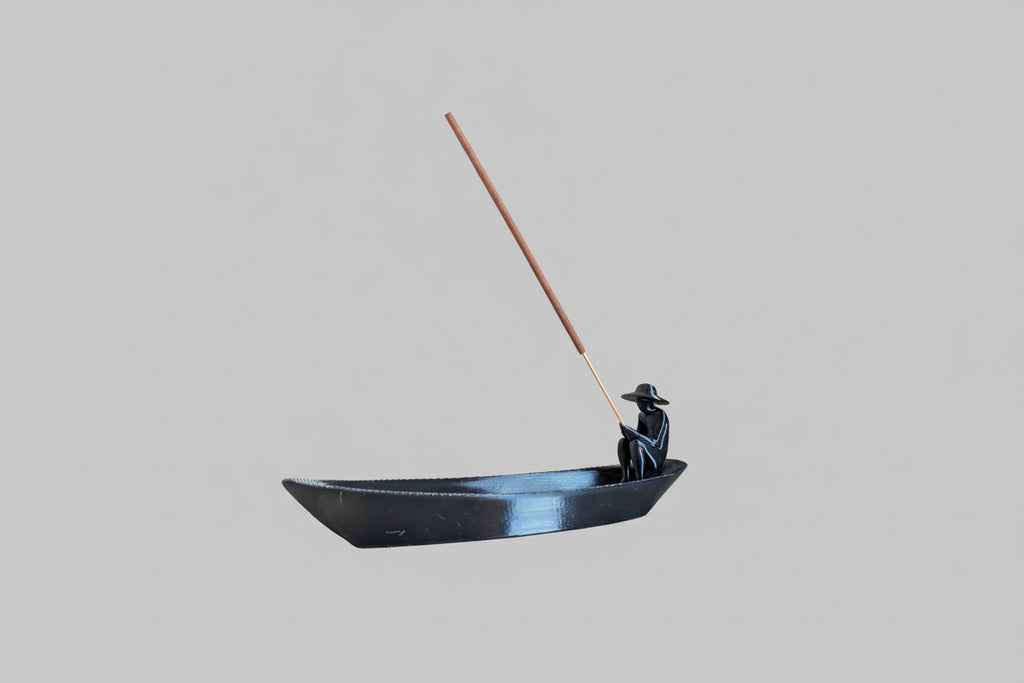 Kit 2 Porta Incenso Barca Zen – Decorazione Artigianale Made in Italy