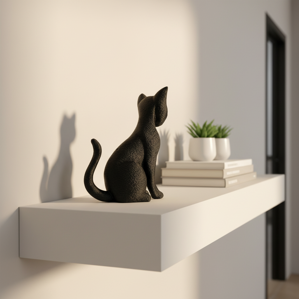 Gatto – Mensola con Piante