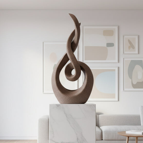 Scultura astratta moderna – decorazione artistica effetto pietra