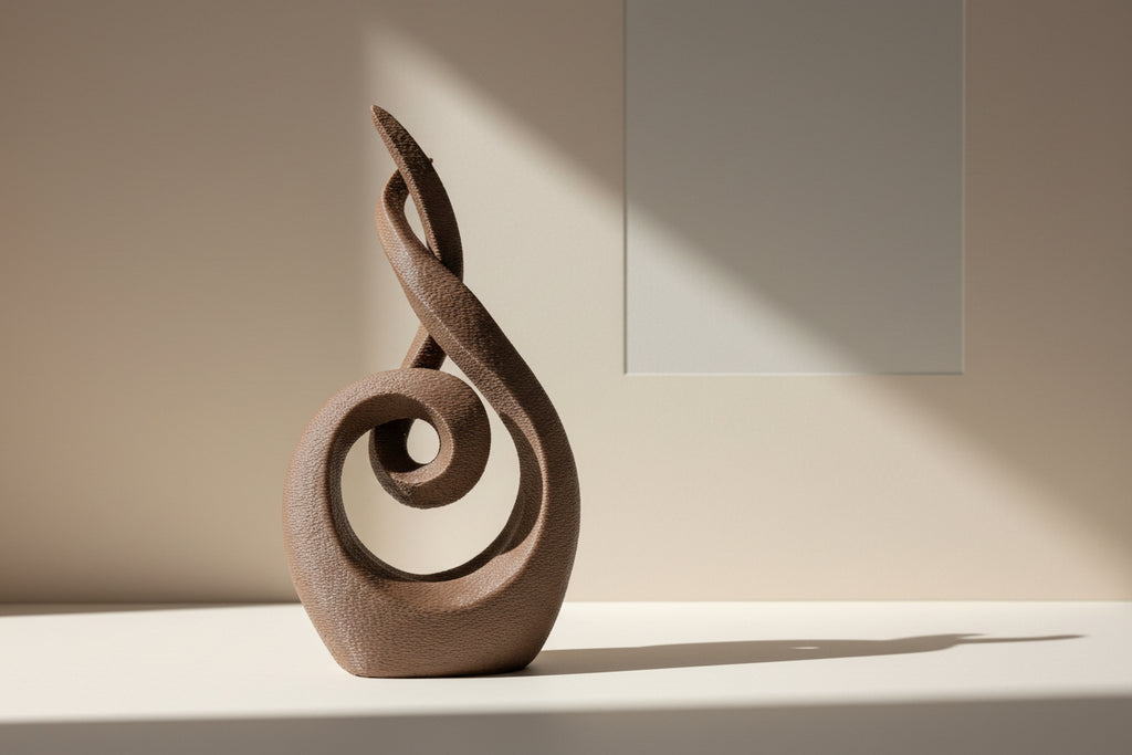 Scultura astratta moderna – decorazione artistica effetto pietra