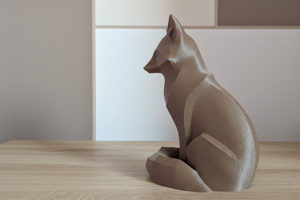Scultura Volpe Low-Poly – Decorazione Minimalista Made in Italy