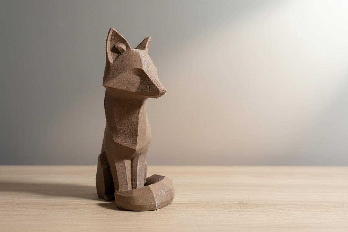 Scultura Volpe Low-Poly – Decorazione Minimalista Made in Italy