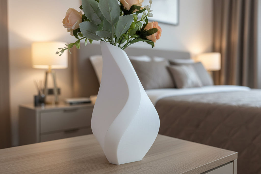 Kit 2 Vasi Moderni Bianco e Nero – Design Italiano per Fiori Artificiali